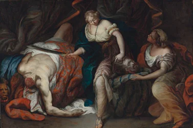 Judith Holofernesin pään kanssa.